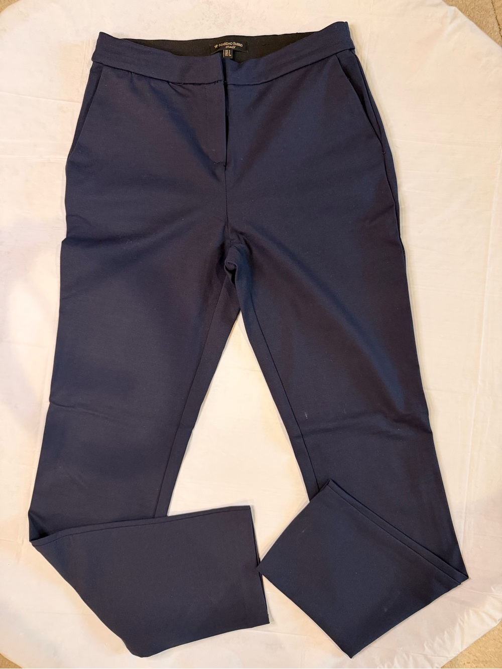 Massimo Fabbro Italy Navy Blue Stretch Slim Ankle Pants – US 4
